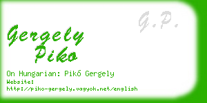 gergely piko business card